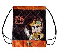 LYON GAMER , Sacca Coulisse Bambini E Ragazzi, Arancione Nero, M