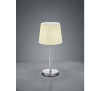 LYON LAMPADA DA TAVOLO ACCIAIO SATINATO CON PARALUME BIANCO REGOLABILE IN ALTEZZA H. 45-57CM, D.46,5CM ATTACCO E27