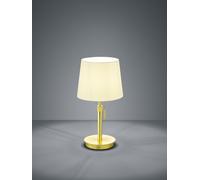 LYON LAMPADA DA TAVOLO OTTONE SATINATO CON PARALUME BIANCO REGOLABILE IN ALTEZZA H. 45-57CM, D.46,5CM ATTACCO E27