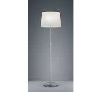 LYON PIANTANA ACCIAIO SATINATO CON PARALUME BIANCO REGOLABILE IN ALTEZZA E CON 3 LUCI ATTACCO E27 AD ACCENSIONE SEPARATA H. 140-180CM, D.46,5CM