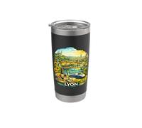 Lyon Souvenir vacanza Bicchiere termico in acciaio inox doppia parete
