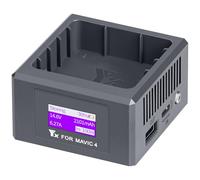 LYONGTECH Caricabatteria USB LCD da 100 W per DJI Mavic 4 Pro, display veloce a due vie hub di ricarica singola accessori per droni