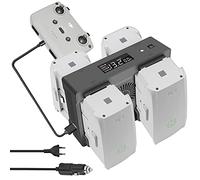 LYONGTECH Caricabatterie da muro e da auto per DJI Air 2S, Mavic Air 2 Drone, 5 in 1 Caricatore,Ricarica 4 Batterie, Stazione di Ricarica Carica Batteria Accessori