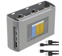 LYONGTECH Caricabatterie LCD per DJI Mini 4K/2,Mini SE Drone,Stazione di Ricarica a Due Vie,Ricarica 3 Batterie Sequenza, Caricatore Carica Batteria Accessori