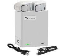 LYONGTECH Caricabatterie per DJI Mini 3,Mini 4/3 Pro Drone, Stazione di Ricarica a Due Vie, Ricarica 2 Batterie Sequenza, Caricatore Carica Batteria Accessori