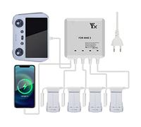LYONGTECH Caricabatterie per DJI Mini 4/3 Pro,Mini 3 Drone, 6 in 1 Caricatore,Ricarica 4 Batterie, Stazione di Ricarica Carica Batteria Accessori