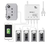 LYONGTECH Caricabatterie per DJI Mini 4K/2,Mini 2 SE Drone, 6 in 1 Caricatore,Ricarica 4 Batterie, Stazione di Ricarica Carica Batteria Accessori