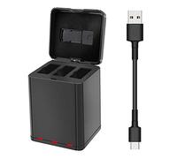 LYONGTECH Caricabatterie per DJI Ryze Tello/Tello EDU Drone, 3 in 1 Caricatore,Ricarica 3 Batterie, Stazione di Ricarica Carica Batteria Accessori