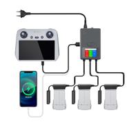LYONGTECH Caricatore per batteria LCD per DJI Mini 5/4/3 Pro.Mini 3, stazione di ricarica parallela 5 in 1, caricatore Hub, accessori di ricarica