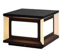 LYOUAE Luce Pilastro Semplici luci a Colonna Nere Creative Modern LED 3000K Landscape Gate Post cap Lampada da Giardino Esterna Impermeabile con Tappo a Colonna