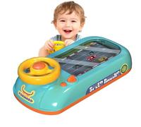 Lyoveu Car Racing Adventure,Race Adventure Car Steering Wheel Toy,Musical Steering Wheel Toy,Interactive Racing Simulator Console with Gear Lever,Gaming Console Toy for Boys And Girls Ages-A