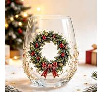 Lyoveu Christmas 3d Wine Glass Collection Gift Box Set,calice Da Vino 3d Natale (F)