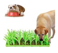 Lyoveu Grass Mat Cat Silicone, Tappetino per Erba in Silicone per Gatti, Tappetino per Slow Food in Silicone per Erba Verde, Giocattolo da Masticare per Animali Domestici, for Large Medium Small Pet