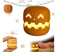 Lyoveu Halloween Creative Pumpkin Dimming Timer Night Light,Pumpkin Night Light, Bright Pumpkin Lights, Pumpkin Lights with Timer,Creative Rechargeable LED Cozy Lamps for Bedroom, Halloween Decor