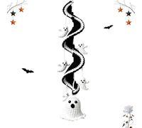Lyoveu Halloween Crochet Spiral DIY Kit,Halloween Beginner Craft Set(A) | Enchanted Halloween Crochet Spiral DIY Kit with Yarns Hooks,Halloween Crochet Kit for Hanging Spiral Ornaments DIY Crafts