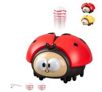 Lyoveu Hanging Ladybug Ball Toy,Ladybug Blowing Ball Toys,Cute Animal Puzzle Toy, Interactive Safe Ladybugs Kit with 2 Balls,Educational Ladybugs Sensory Toys Set USB Rechargeable,fors Boys & Girls-A