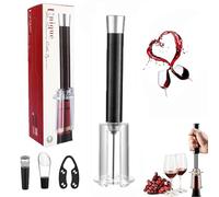 Lyoveu Wino on The Go Wine Opening Set,Wine Bottle Opener,Air Pressure Pump Wine Bottle Opener Set,Simple Wine Opener with Foil Cutter,Portable Wine Bottle Opener Pump Needle -Black