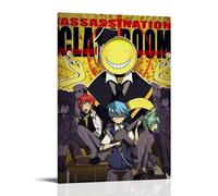 LYOZYMX Poster su tela, decorazione artistica da parete a tema anime Assassination Classroom, con cornice, stile classico, per camera da letto, 30 x 45 cm