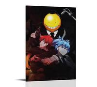LYOZYMX Poster su tela, decorazione artistica da parete a tema anime con Assassination Classroom, per camera da letto, 40 x 60 cm, con cornice