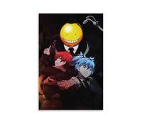LYOZYMX Poster su tela, decorazione artistica da parete per camera da letto, motivo: Assassination Classroom, a tema anime popolare, 50 x 75 cm, senza cornice