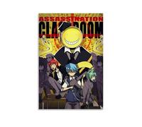 LYOZYMX Poster su tela, decorazione artistica da parete per camera da letto, motivo: Assassination Classroom, a tema anime popolare, 30 x 45 cm, senza cornice
