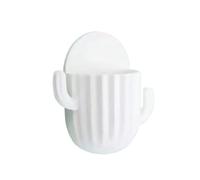 LYP-DEINEOMGS Mensola portaoggetti da Doccia con Ventosa da Parete, Organizer for Bagno, Senza Trapano, portaoggetti for Un Ordine ordinato(White)
