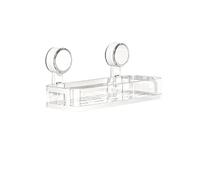 LYP-DEINEOMGS Mensola portaoggetti da Doccia con Ventosa da Parete, Organizer for Bagno, Senza Trapano, portaoggetti for Un Ordine ordinato(30cm-Clear)