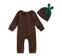 LYP-DEINEOMGS Tuta di Halloween for bambini, Little Mandrake, a maniche lunghe, con cerniera e coste, con berretto lavorato a maglia, abiti magici for neonati(9-12 Months)