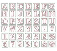 LYPER Set di 42 stencil a forma di lettere dell'alfabeto, riutilizzabili, in plastica, per dipingere, dipingere, pareti, decorazioni per la casa, progetti fai da te, cognomi (10in / 25 cm)
