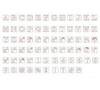 LYPER Set di 70 stencil a forma di lettere dell'alfabeto, riutilizzabili, in plastica, per dipingere, dipingere, pareti, decorazioni per la casa, progetti fai da te, cognomi (5.1in / 13 cm)