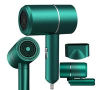 LYPPUL Asciugacapelli Ionico, 800W Asciugacapelli da Viaggio Pieghevole, Phon da Viaggio Pieghevole 2 Livelli Di Riscaldamento, Maneggevole e Compatto Per Famiglia, Viaggio (Verde)