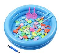 LYPPUL Giocattolo da pesca magnetico, 50 pezzi, gioco da pesca, giocattolo da bagno, giocattolo da pesca, giocattolo acquatico, per bambini, giocattolo per attività all'aperto, gioco educativo per