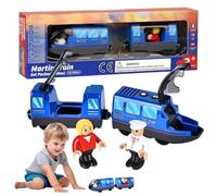 LYPPUL Locomotiva ad Azione a Batteria, Treno Elettrico per Bambini, Auto Giocattolo compatibile con Thomas Brio, Con figure (senza batteria) per Motore Thomas Bambini dai 3 Anni