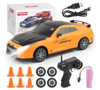 LYPPUL Macchina Telecomandata, 1:24 RC Drift Car per Bambini, 30km/h 4WD, Auto Telecomandata Bambino on Luce LED Giocattoli Giochi Regalo Compleanno per Bambini Adulti