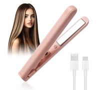 LYPPUL Piastra Wireless, Piastra Per Capelli Wireless Portatile, 2 In 1 Piastra Ricci E Lisciante, Mini Piastra Per Capelli E Ferro Arricciacapelli Da Viaggio Ricaricabile Con Temperature Regolabili