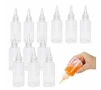 LYQNIHOB Set di 12 Bottigliette in Plastica Trasparente da 15 e 20ml - Dispenser Vuoti per Condimenti come Olio, Ketchup, Senape, Maionese e Salse con Tappo per un Dosaggio Facile ed Igienico