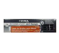 Lyra 1110108 Rembrandt Art Design Matite di grafite durezza F, 12 Pezzi