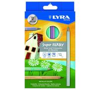 Lyra 3722960 - Pastelli laccati Super Ferby, espositore in legno, 12 pezzi-12 un