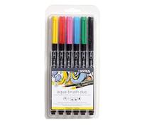 ASTUCCIO 6 PENNARELLI AQUA BRU L6521060 SH DUO COLORI PRIMARI