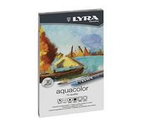 LYRA Aquacolor - confezione metallo 12 pastelli a cera acquerellabili assortiti