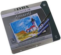 LYRA Aquacolor - confezione metallo 24 pastelli a cera acquerellabili assortiti