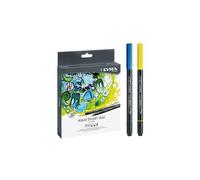 Lyra Aqua Brush Duo Pacco di 36 marcatori a doppio tip - Strokes 2 e 4 mm - Inchiostro a base d'acqua - Colori circondati