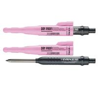 LYRA DRY - Marcatori professionali per la costruzione Colour Edition rosa, con temperamatite e clip, mina universale in grafite da 2B, 2,8 mm, per tutte le superfici