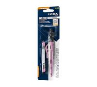 LYRA Dry Profi - Pennarelli Colour Edition rosa + 3 mine in blister, grafite, set da 2 pezzi, 1 pezzo