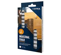 LYRA Gessetti industriali, colore bianco, scatola con 12 gessetti
