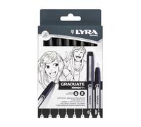 Lyra Germany Penna fineliner CF8 Graduate Manga 8 pezzi