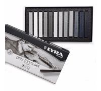 LYRA Grigio Tonalità Set Di 12 Fine Arte Rigido Pastelli - Fatto IN Germania