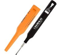 LYRA Ink Profi - Pennarello per fori profondi, punta tonda fine da 1 mm, nero, ideale per uso industriale e cantiere