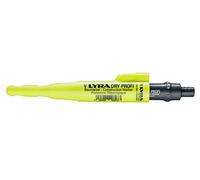 Lyra L4494202, LYRA DRY - Matita per edilizia professionale, con temperamatite e clip, mina universale in grafite da 2B, 2,8 mm, per tutte le superfici