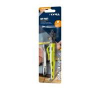 LYRA L4498104, DRY - Matita per edilizia professionale, con temperamatite e clip, mina universale in grafite da 2B, 2,8 mm, per tutte le superfici, in blister + 3 mine universali in grafite